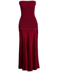 Jucca - Burgundy Maxi Dress Alpaca Wool, Wool, Polyamide, Elastane, Polyester - Lyst