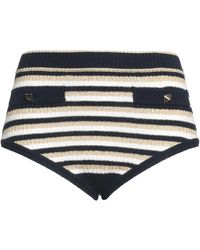 Valentino Garavani - Midnight Shorts & Bermuda Shorts Virgin Wool, Viscose, Metallic Fiber, Polyamide, Elastane - Lyst