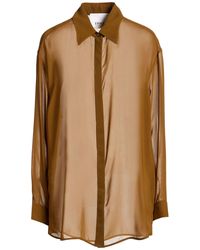 Erika Cavallini Semi Couture - Khaki Shirt Polyester - Lyst