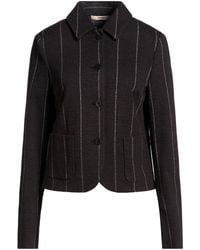 ODEEH - Charcoal Jacket Virgin Wool, Cotton - Lyst