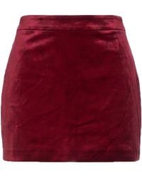 Jucca - Burgundy Mini Skirt Cotton, Viscose - Lyst