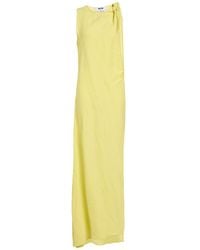 MSGM - Maxi Dress Linen, Viscose - Lyst