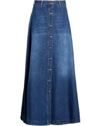 People - Denim Skirt Cotton - Lyst