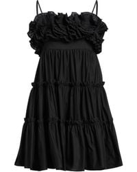 MEIMEIJ - Ruffled Cotton Polyester Mini Dress - Lyst