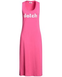Datch - Fuchsia Midi Dress Cotton, Elastane - Lyst