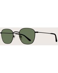 YMC Ash Stainless Steel Sunglasses Black Solid Green