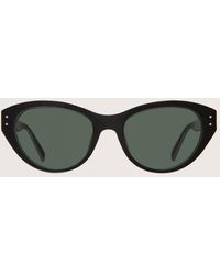 YMC Phoebe Biodegradable Acetate Sunglasses Black Solid Green