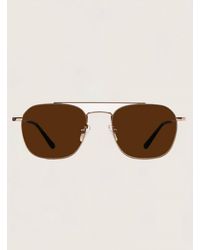 YMC Yuley Stainless Steel Sunglasses Rose Gold Solid Brown