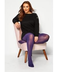 Yours Clothing Purple 50 Denier Comfort Tights