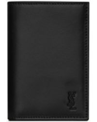 Saint Laurent - Saint Laone Sizerent Tiny Cassandre Credit Card Wallet - Lyst