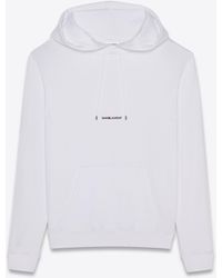 saint laurent hoodie white