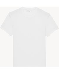 Saint Laurent - Cassandre Ribbed T-Shirt - Lyst