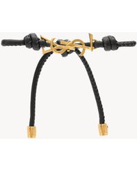 Saint Laurent - Cassandre Cord Bracelet - Lyst