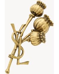 Saint Laurent - Cassandre Poppy Brooch - Lyst