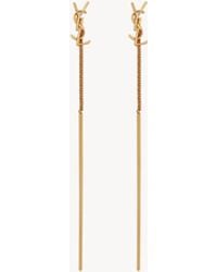 Saint Laurent - Opyum boucles d'oreilles ysl en métal - Lyst