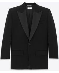 Saint Laurent - Oversized Tuxedo Jacket - Lyst