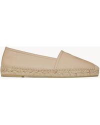 Saint Laurent - Monogram Leather Espadrille - Lyst