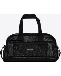 Mens Bags Gym bags and sports bags Saint Laurent Synthetic Slp Duffle In Mesh And Nylon in Black for Men 