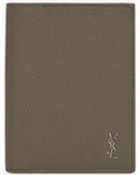 Saint Laurent - Saint Laone Sizerent Tiny Cassandre Credit Card Wallet - Lyst