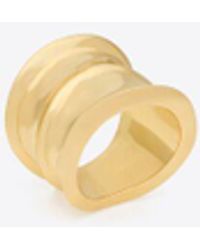 Saint Laurent - Organischer ring aus metall gelb/ - Lyst