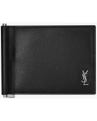 Saint Laurent - Tiny Cassandre Bill Clip Wallet - Lyst