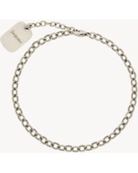 Saint Laurent - Bracelet Chaîne Côtelé En Métal - Lyst