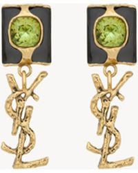 Saint Laurent - Ohrringe Mit Cassandre Anhänger Aus Glas One Sizend Emaille - Lyst