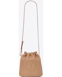 Saint Laurent - Rive Gauche Laced Bucket Bag In Smooth Leather - Lyst