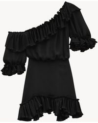 Saint Laurent - Ruffled Dress - Lyst