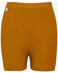 Saint Laurent - Rib-Knit Cycling Shorts - Lyst