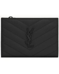 Saint Laurent - Cassandre Matelassé Fragments Bi-Fold Wallet - Lyst