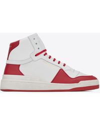 saint laurent perforated leather sneakers