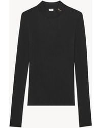 Saint Laurent - Ribbed Sweater Cassandre - Lyst