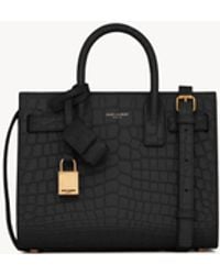 Saint Laurent - Sac De Jour En Cuir Embossé Crocodile - Lyst