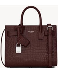 Saint Laurent - Sac De Jour En Cuir Embossé Crocodile - Lyst