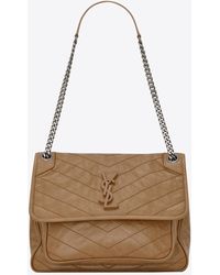 niki medium bolsa in crinkled vintage leather