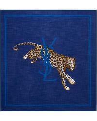 Saint Laurent - Sciarpa Quadrata Cassandre - Lyst