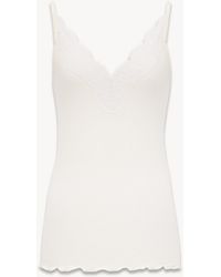Saint Laurent - Laced Tank Top - Lyst