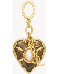 Saint Laurent - Cassandre Heart Bag Charm - Lyst