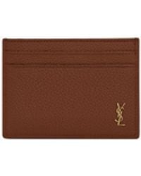 Saint Laurent - Tiny Cassandre Card Case - Lyst