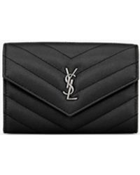 Saint Laurent - Cassandre Matelassé Small Envelope Wallet - Lyst