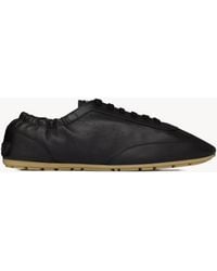 Saint Laurent - "Lewis" Leather Sneakers - Lyst