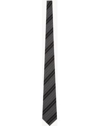Saint Laurent - Wide Striped Tie - Lyst