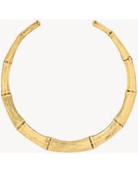 Saint Laurent - Bamboo Torc Necklace - Lyst