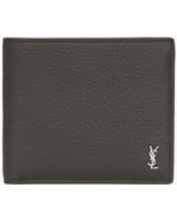 Saint Laurent - Tiny Cassandre Portefeuille East/West Avec Porte-Monnaie En Cuir Grainé - Lyst