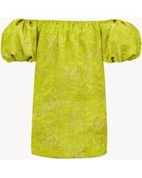 Saint Laurent - Puff-Sleeve Mini Dress - Lyst