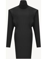 Saint Laurent - Silk-Blend Mini Dress - Lyst