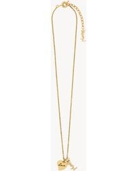 Saint Laurent - Cassandre Collier Caur En Laiton - Lyst