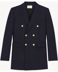Saint Laurent - Double-Breasted Jacket - Lyst