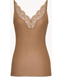 Saint Laurent - Laced Tank Top - Lyst